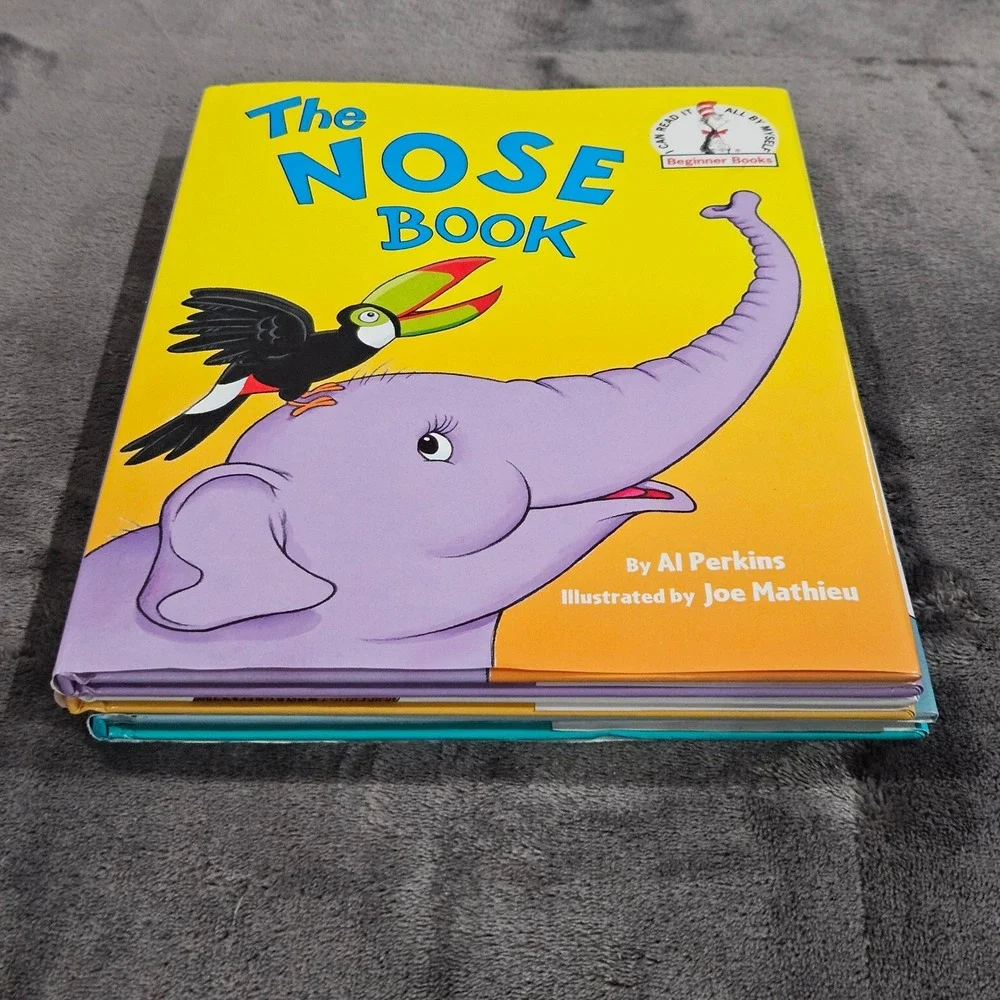 Dr. Seuss Beginner Books Lot‎ of 3 The Nose Book Sleep Book Hand Thumb